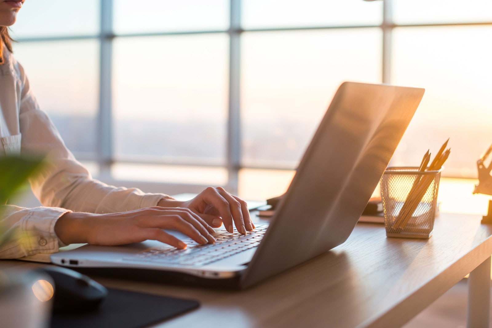 Healthcare professional reviewing medical records